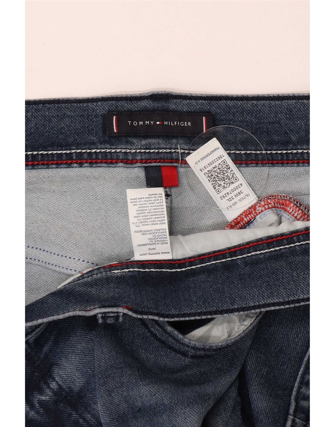 Tommy Hilfiger Jean Slim Homme W36 L32 Bleu Coton