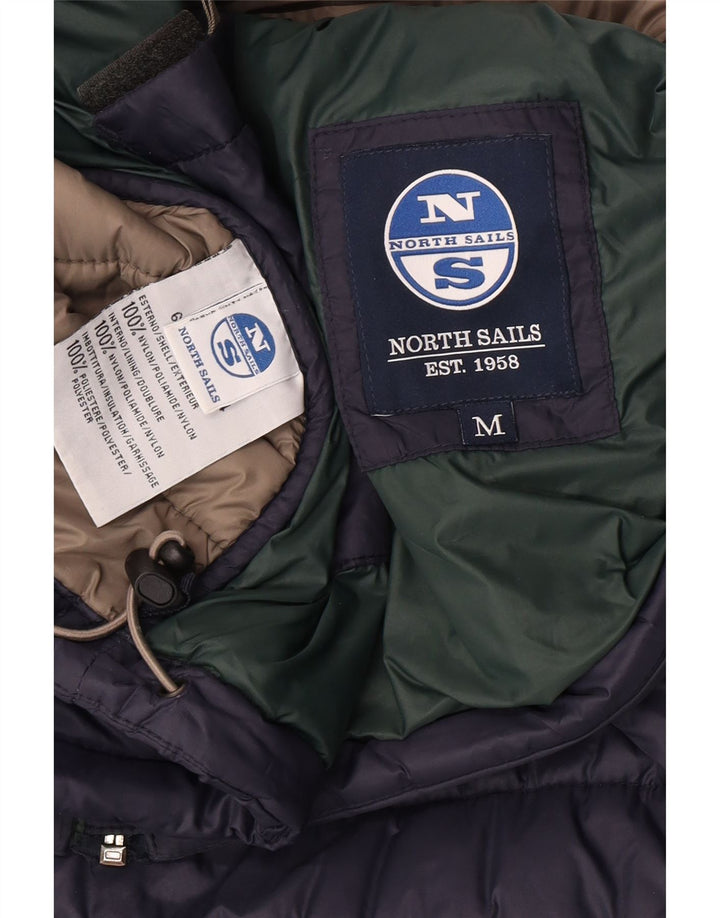 North Sails Veste matelassée pour hommes UK 38 Medium Navy Blue Nylon