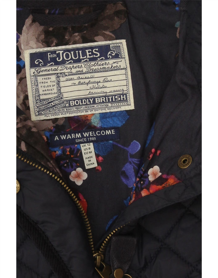 Joules Veste matelassée pour femme UK 12 Medium Navy Blue Polyamide