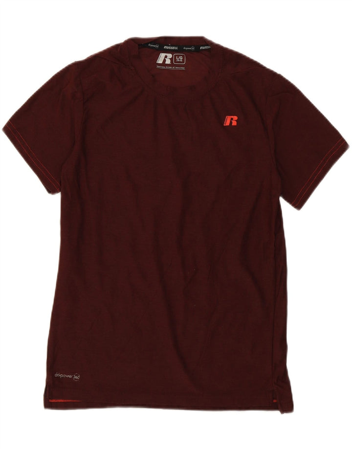 Russell Athletic T-shirt pour garçon 10-11 ans Taille L Bordeaux Polyester