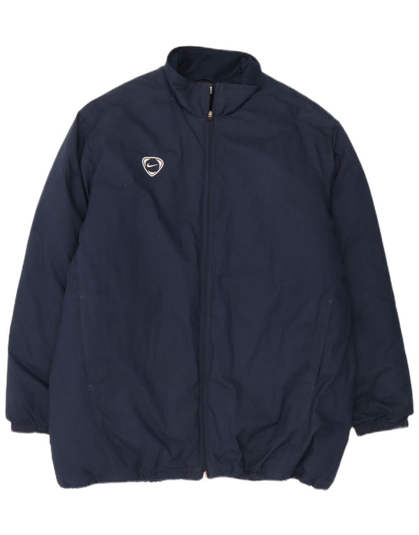 Nike Veste coupe-vent pour homme UK 45/47 XL Bleu marine Polyester