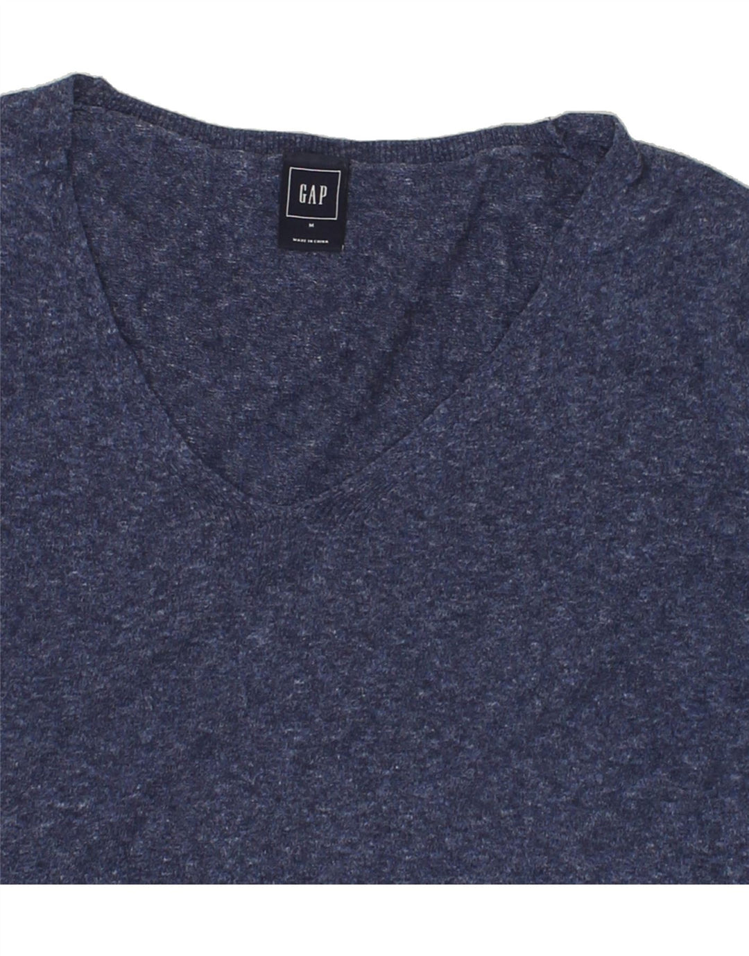 GAP Womens V-Neck Jumper Sweater UK 14 Medium Navy Blue Vintage Gap and Second-Hand Gap from Messina Hembry 