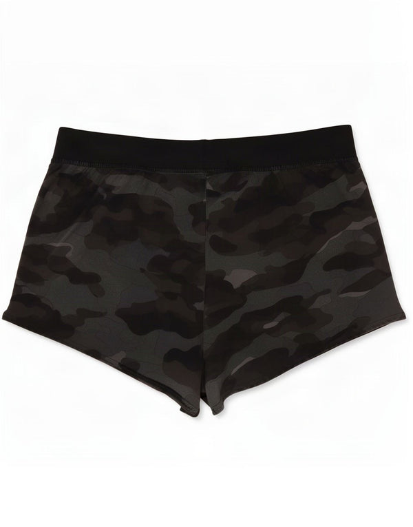 Reebok Short de Sport Femme UK 12/14 Medium Multicolore Camouflage