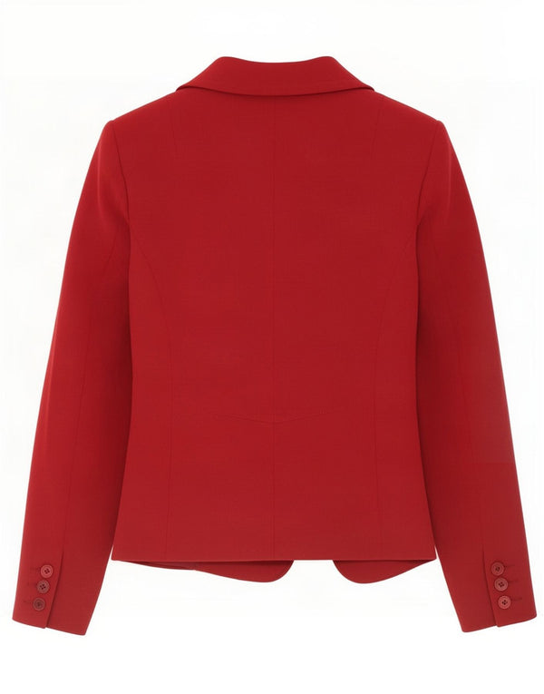 Reiss Veste Blazer 1 Bouton Femme UK 6 XS Rouge Polyester