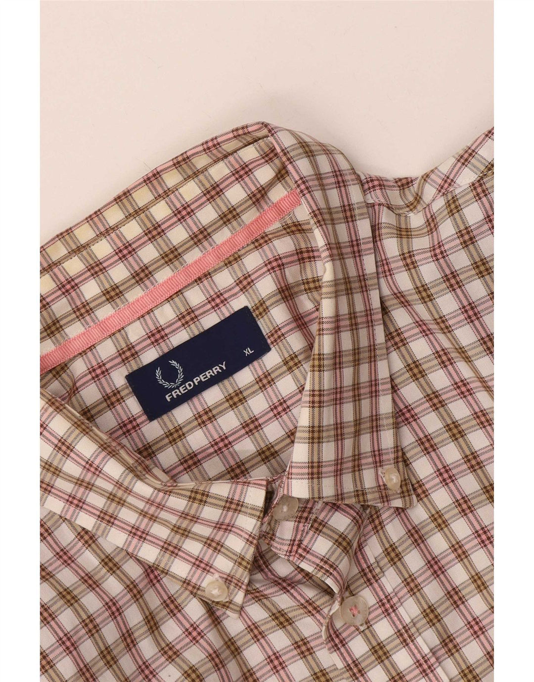 Fred Perry Chemise à Manches Courtes Homme XL Carreaux Multicolores
