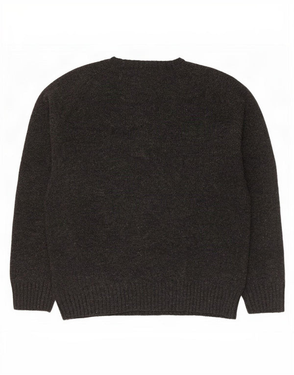 Kappa Pull à col rond pour homme en laine gris moyen