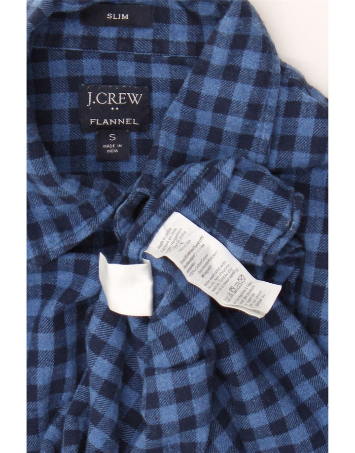 J. Crew Chemise slim en flanelle pour homme en coton vichy bleu petit