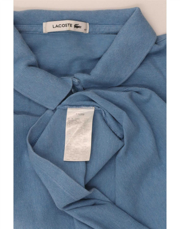 Lacoste Polo à manches courtes pour femme, coupe régulière, taille 40, bleu moyen