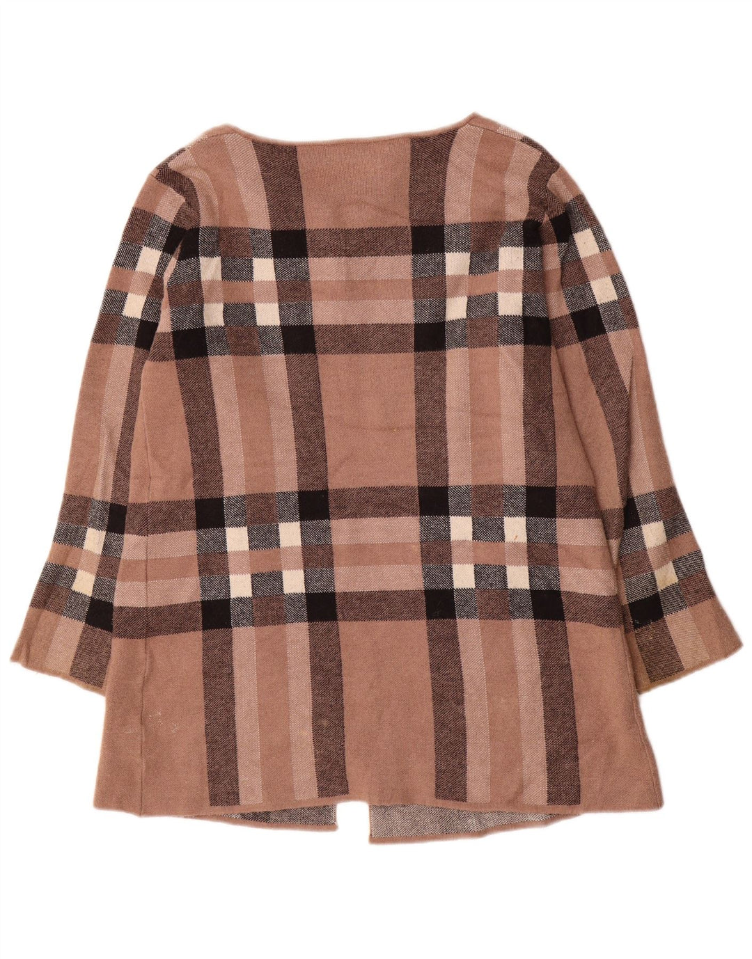Zara Cardigan pour femme en laine à carreaux marron UK 16