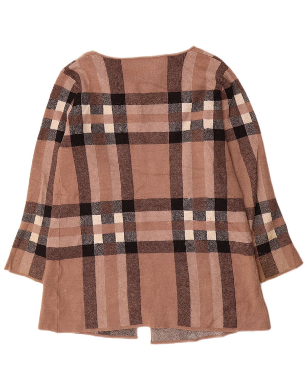 Zara Cardigan pour femme en laine à carreaux marron UK 16