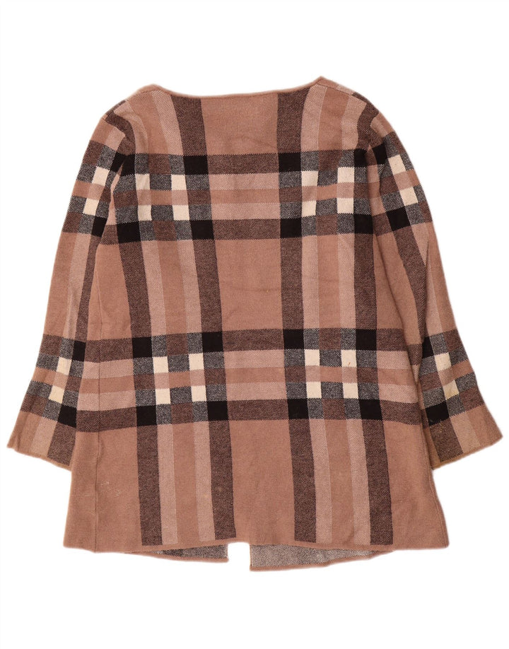 Zara Cardigan pour femme en laine à carreaux marron UK 16