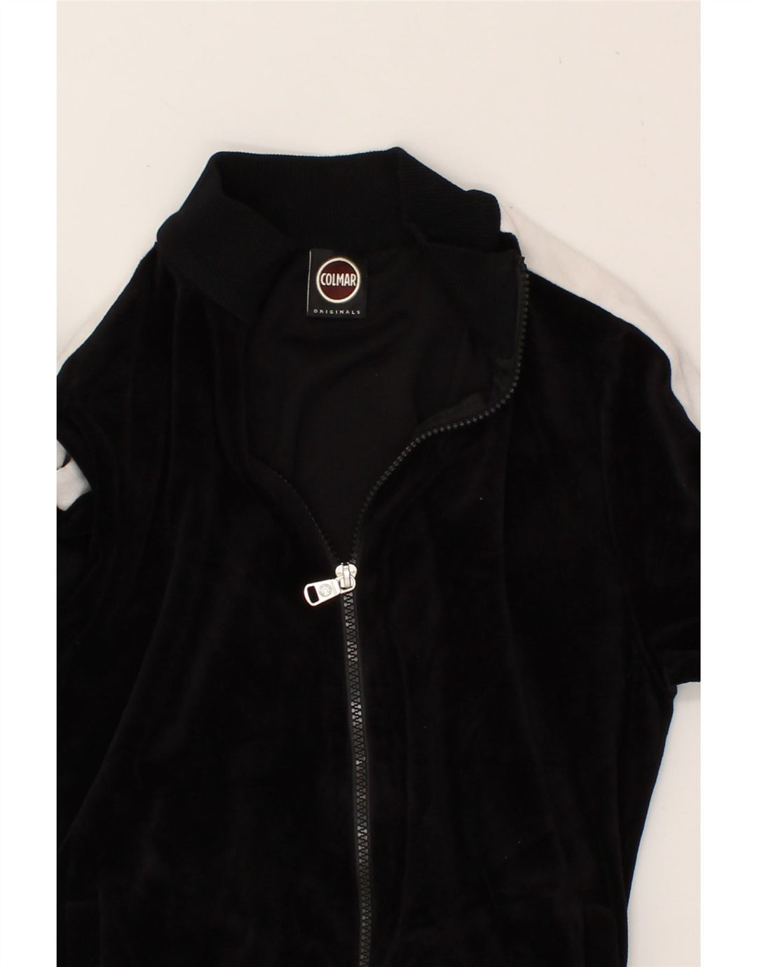 COLMAR Womens Tracksuit Top Jacket UK 10 Small Black Colourblock Cotton Vintage Colmar and Second-Hand Colmar from Messina Hembry 