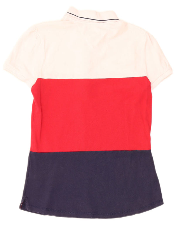 Tommy Hilfiger Polo Femme UK 12 Medium Multicolore Colourblock