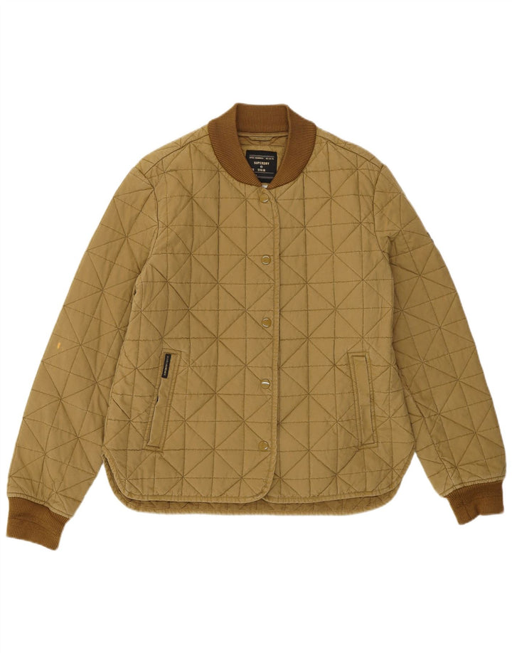 Superdry Veste matelassée pour femme UK 10 Petit coton kaki