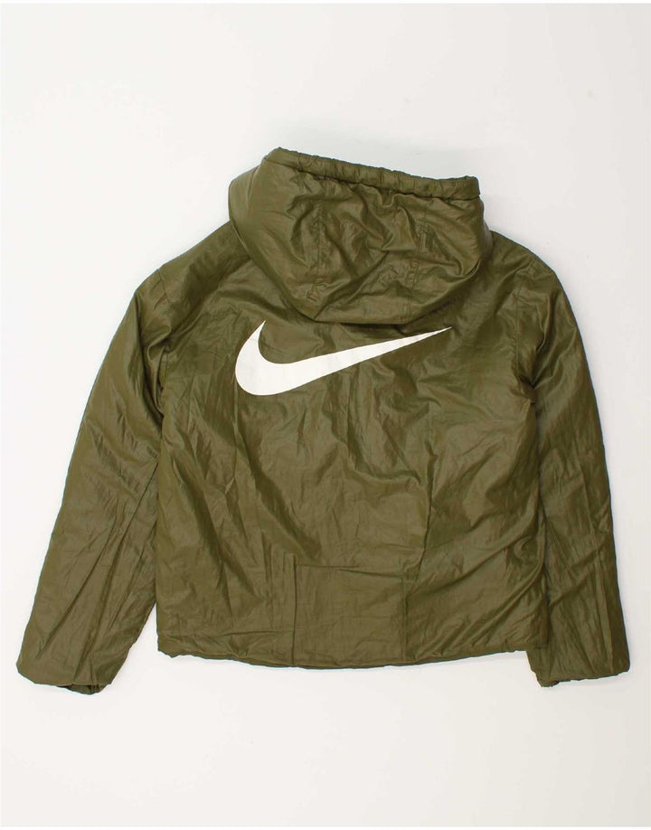 Nike Veste réversible rembourrée pour femme UK 12 Polyester vert moyen