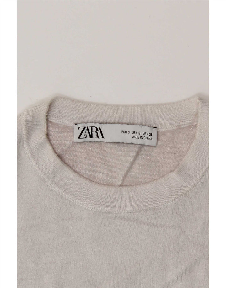 Zara Femme Débardeur UK 8 Petit Blanc