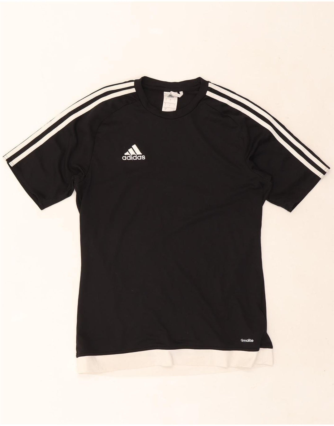 Adidas Hommes Climalite T-Shirt Haut Petit Noir Colorblock Polyester