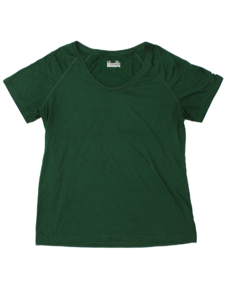 UNDER ARMOUR T-shirt Heat Gear pour femme UK 18 XL Vert Polyester