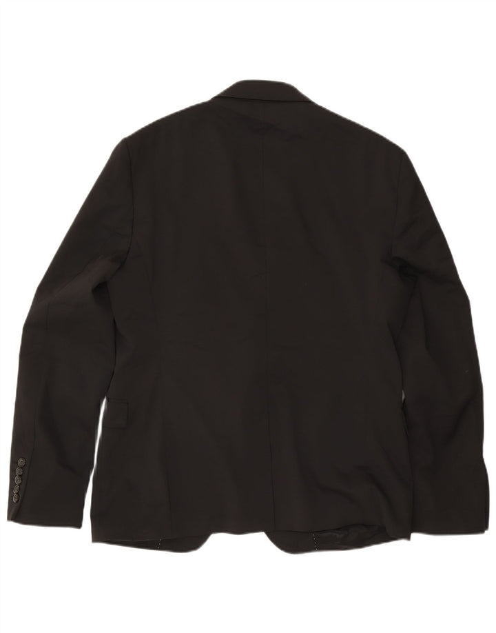 Zara Veste Blazer 2 Boutons Homme IT 54 2XL Noir Polyester