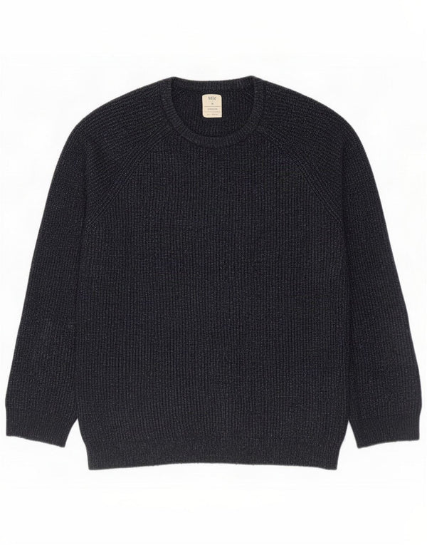 Marks & Spencer Pull col rond pour homme XL Acrylique moucheté bleu marine