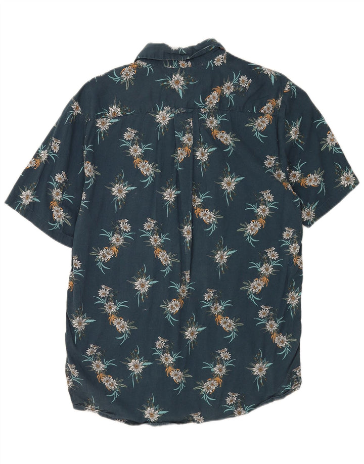 Volcom Chemise classique à manches courtes pour homme en coton floral bleu moyen