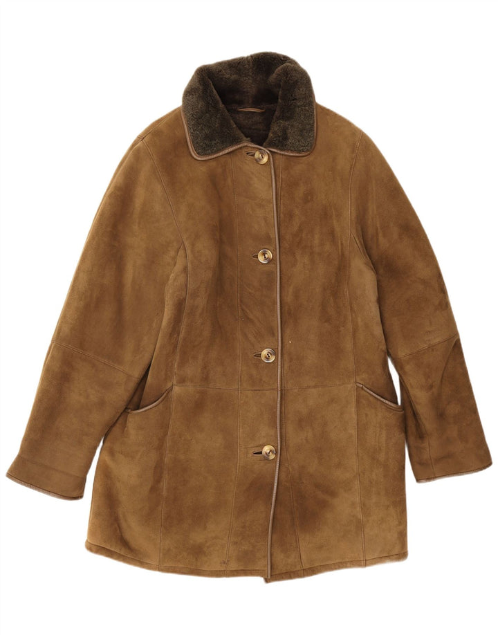 Friitala Veste en peau de mouton pour femme EU 40 Beige moyen