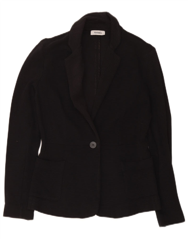 Max & Co. Veste blazer à 1 bouton pour femme UK 12 Noir moyen