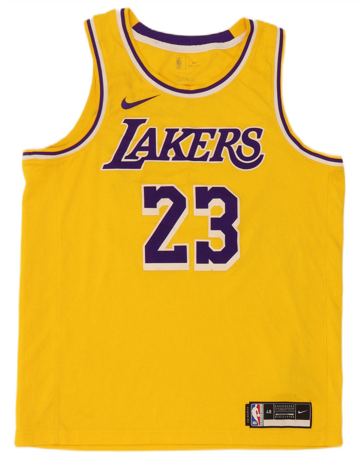 Nike Mens Lakers Graphic Débardeur Large Jaune Polyester