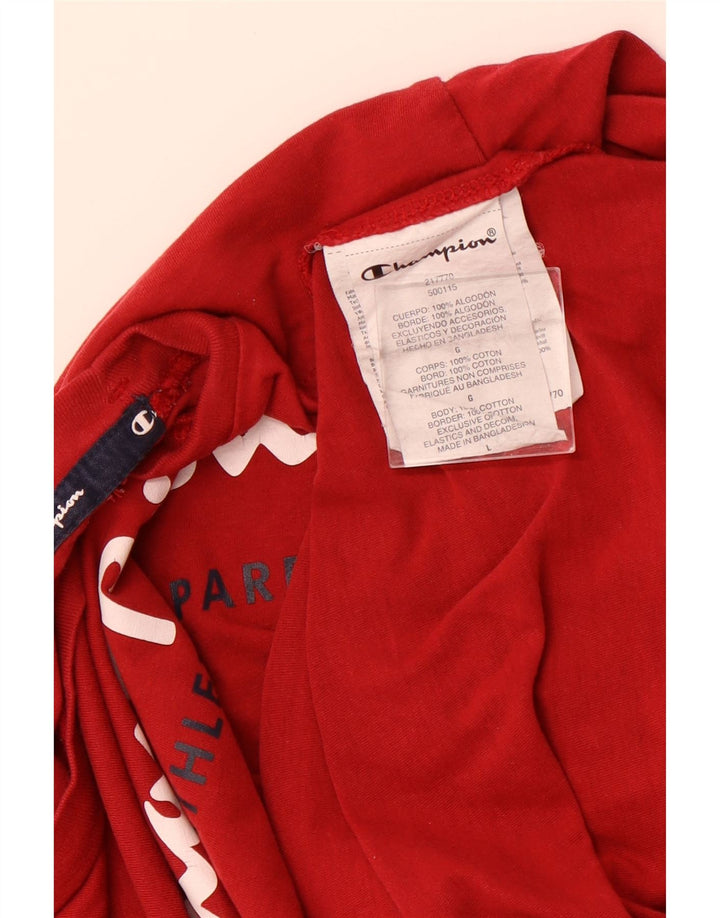 CHAMPION T-Shirt Graphique Homme Grand Rouge Coton