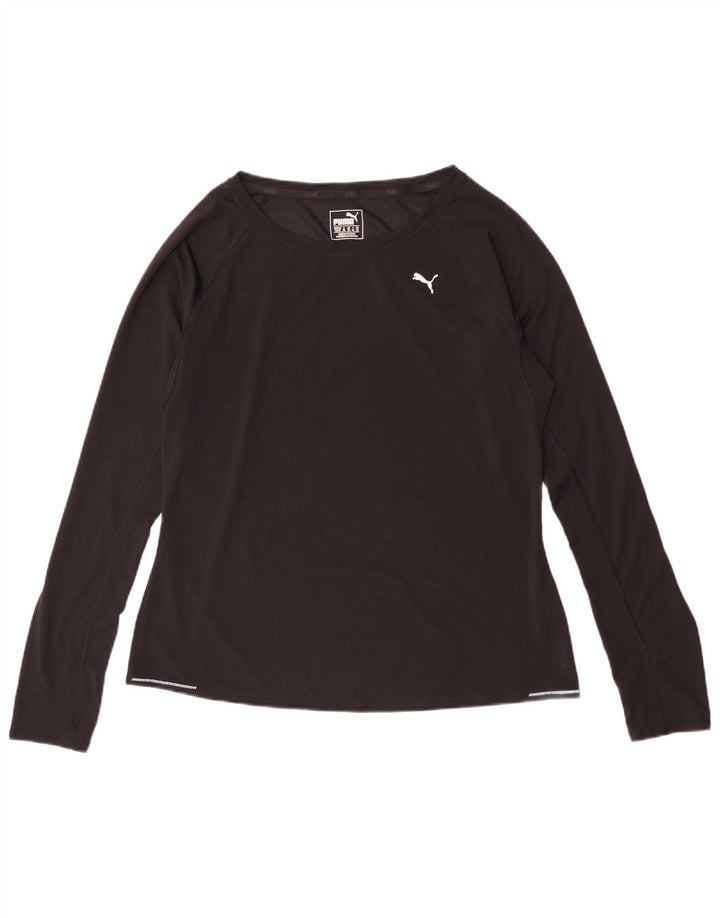 Puma Haut à manches longues pour femme UK 16 Large Noir Polyester