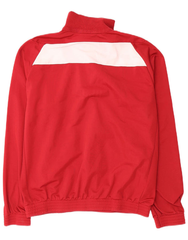 Macron Sweat-shirt graphique à col zippé pour homme Rouge moyen Colourblock