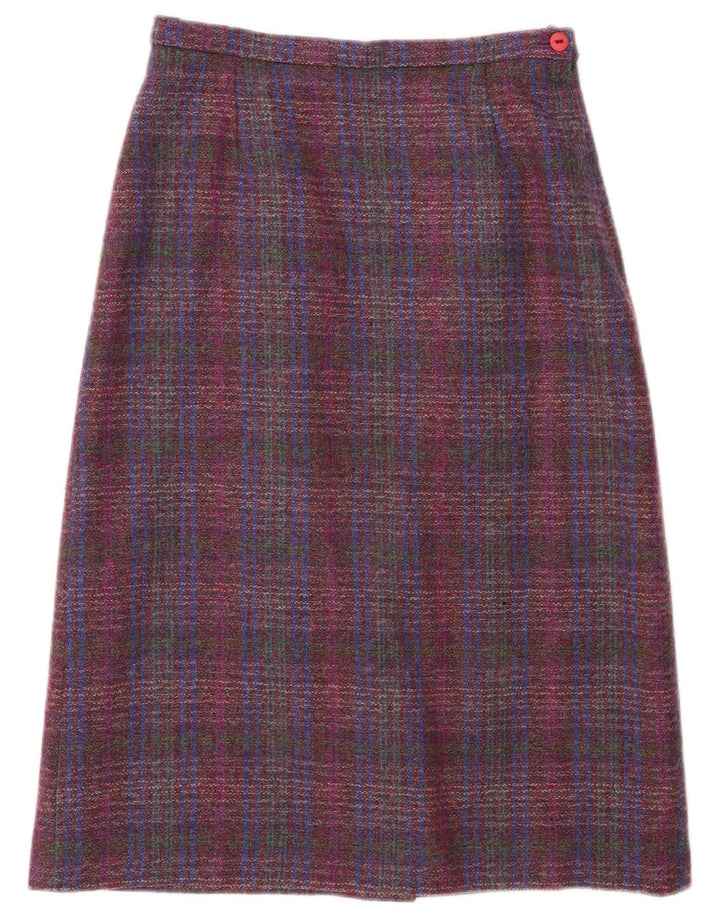 Pitlochry Jupe midi pour femme UK 14 Medium W30 Laine à carreaux multicolore