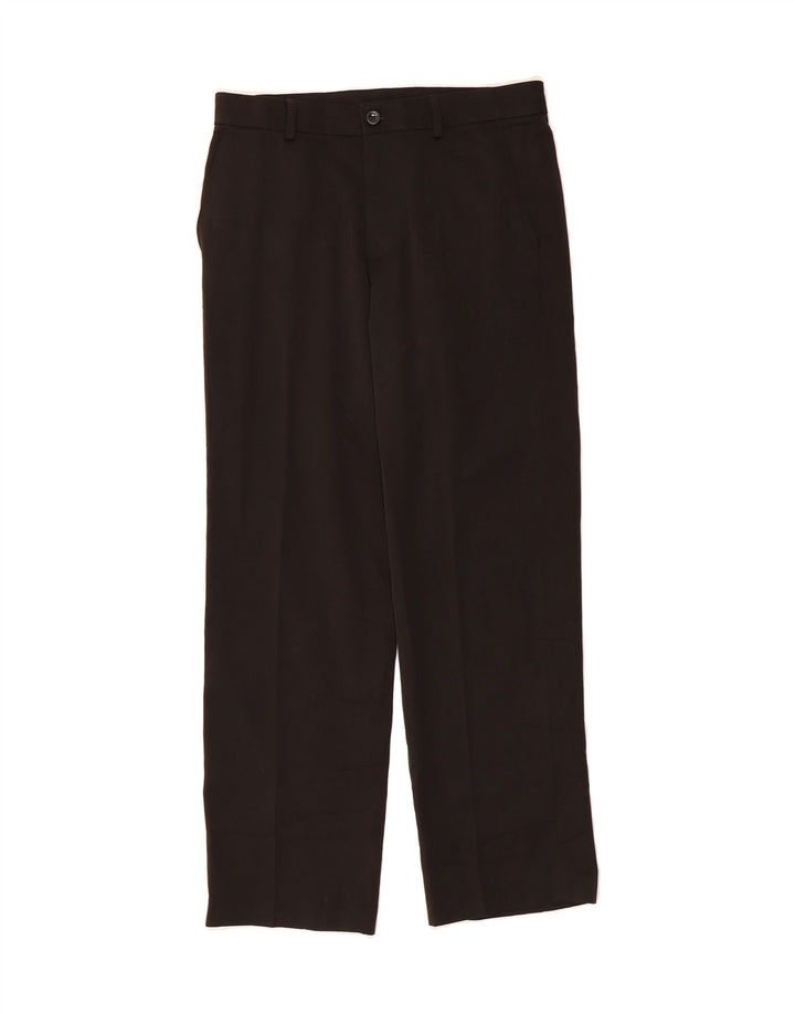 IZOD Mens Straight Chino Trousers W30 L30 Black Polyester Vintage Izod and Second-Hand Izod from Messina Hembry 