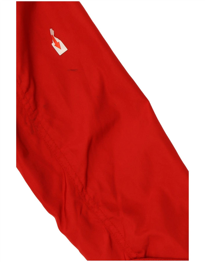 Zara Veste de pluie militaire à capuche pour femme UK 14 Large Rouge Nylon