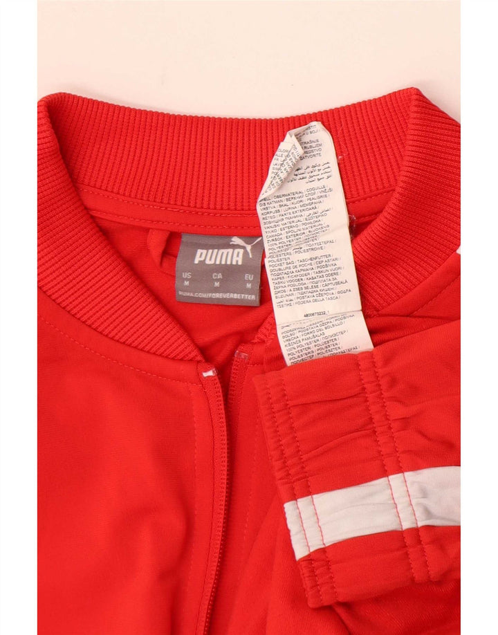 Puma Veste de Survêtement Homme Rouge Moyen Polyester Colorblock