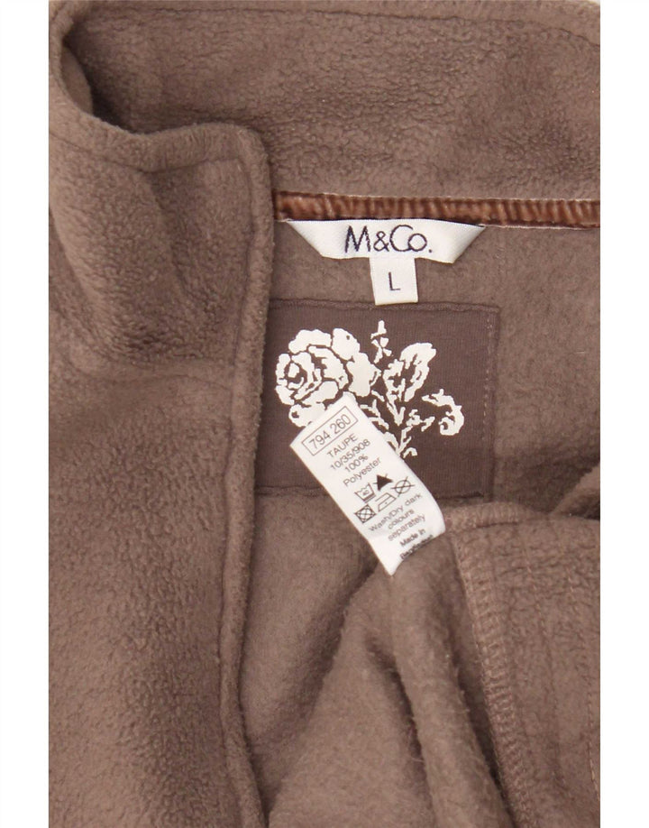 M&Co Gilet Polaire Femme UK 16 Large Marron Polyester