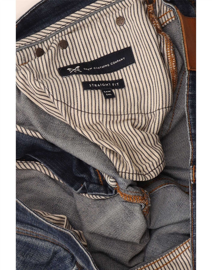 Crew Clothing Jean droit homme W34 L34 bleu