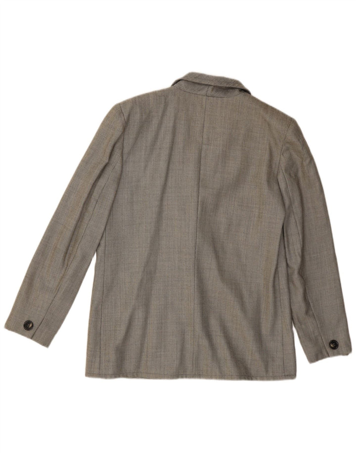 Luisa Spagnoli Veste Blazer 2 Boutons Femme IT 44 Laine Gris Moyen