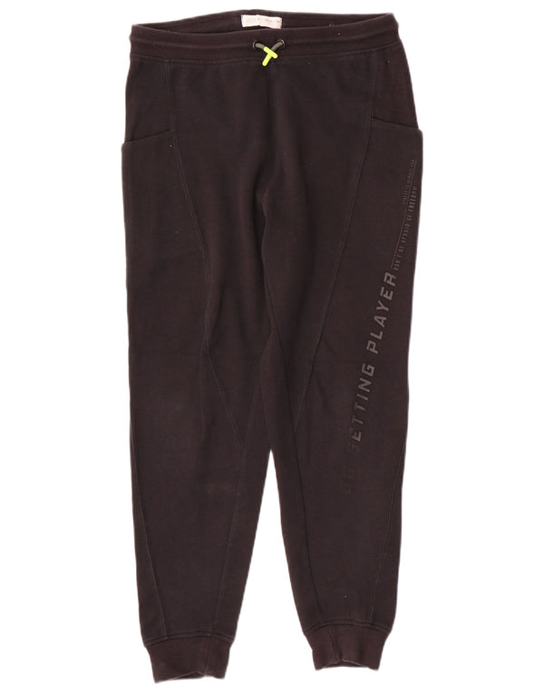 ZARA Pantalon de survêtement graphique pour garçon 13-14 ans Noir Coton