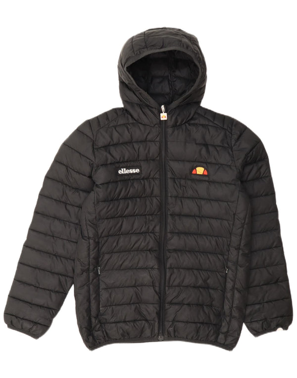 Ellesse Veste matelassée à capuche garçon 12-13 ans Noir Polyester