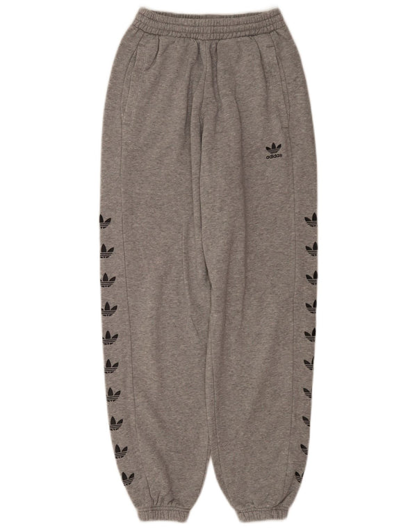 Adidas Pantalon de survêtement graphique pour femme Joggers UK 4 XS Gris Coton