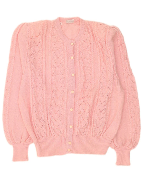 Luciana Femmes Cardigan Pull IT 46 Grand Rose Mohair