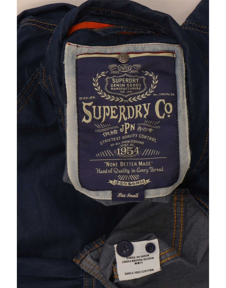 Superdry Chemise En Jean Petit Bleu Coton Homme