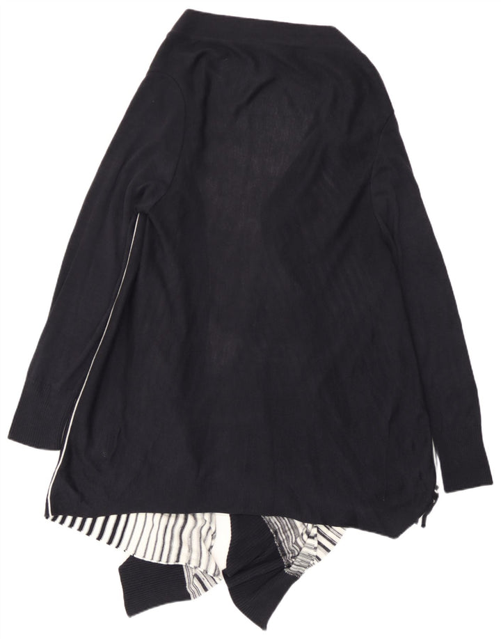 Marks & Spencer Pull cardigan asymétrique pour femme UK 14 Large Noir