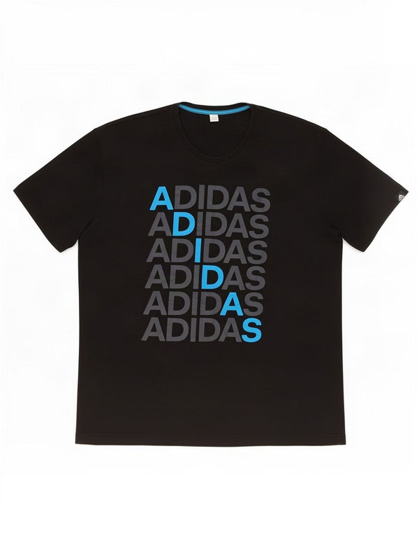 Adidas Mens Graphic T-Shirt Top XL Noir Coton