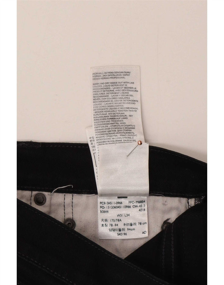 Levi's Jean Droit Court W31 L25 Homme Noir Coton
