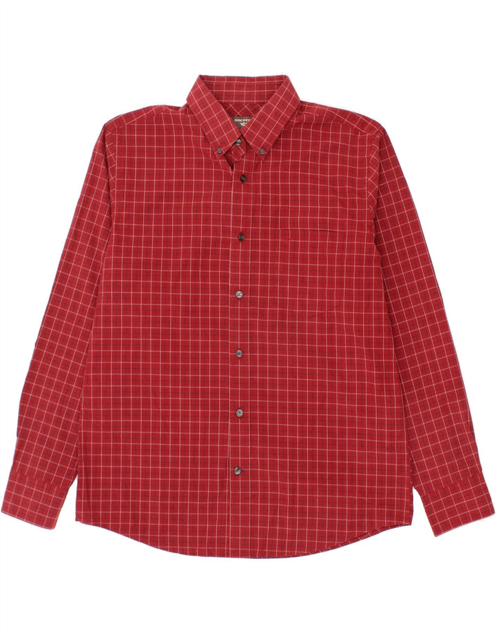 DOCKERS Mens Shirt Large Red Check Cotton Vintage Dockers and Second-Hand Dockers from Messina Hembry 