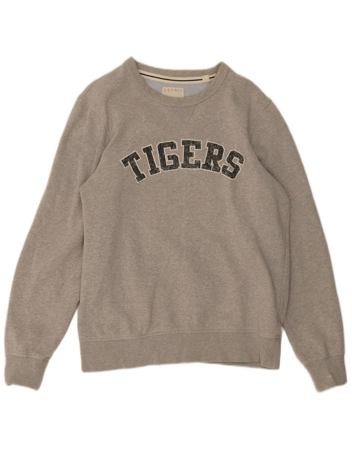Esprit Sweat-Shirt Graphique Homme Grand Gris Moucheté Coton