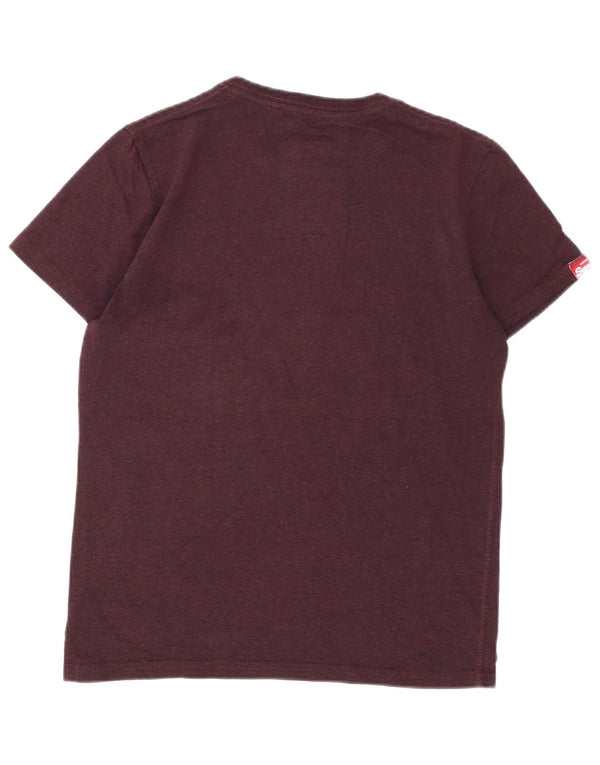 Superdry T-Shirt Graphique Homme Coton Bordeaux Moyen