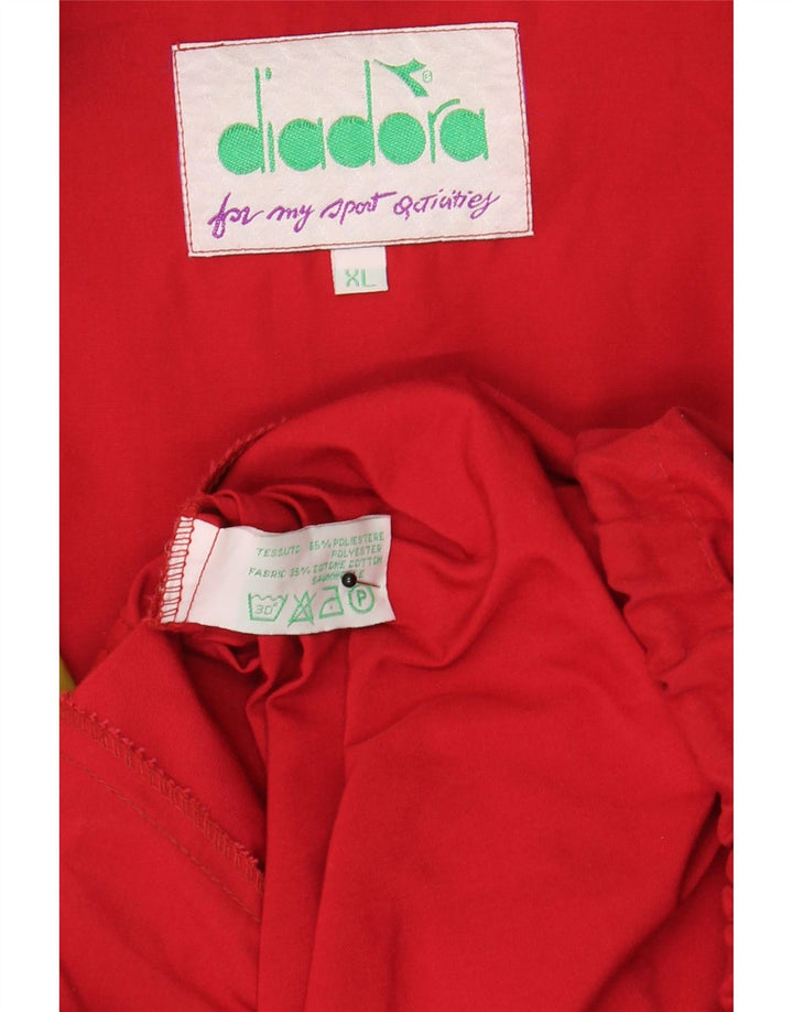 Diadora Veste utilitaire surdimensionnée pour hommes UK 42 XL Rouge Polyester